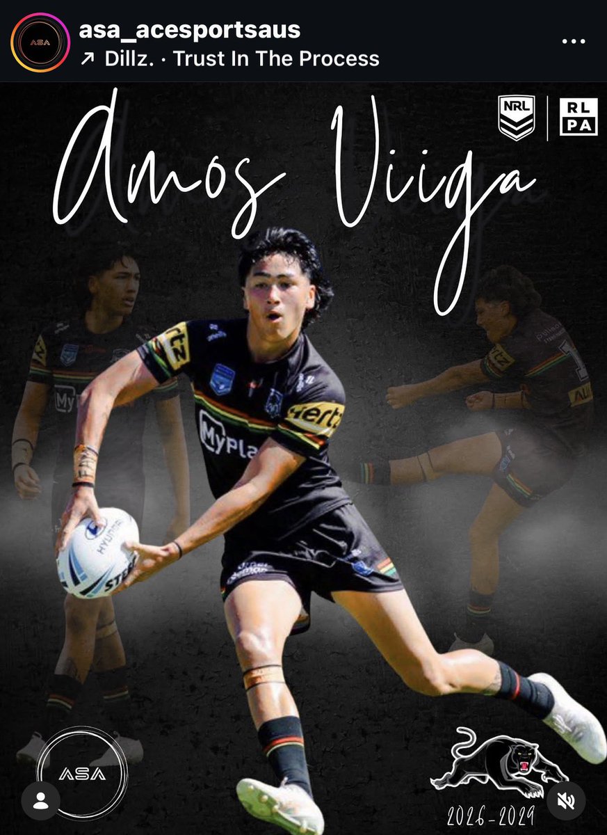 PeterVLang's tweet image. Outstanding 16 year-old Harold Matthews fullback Amos Viiga has re-signed with the Panthers until the end of 2029. 
#PantherPride
