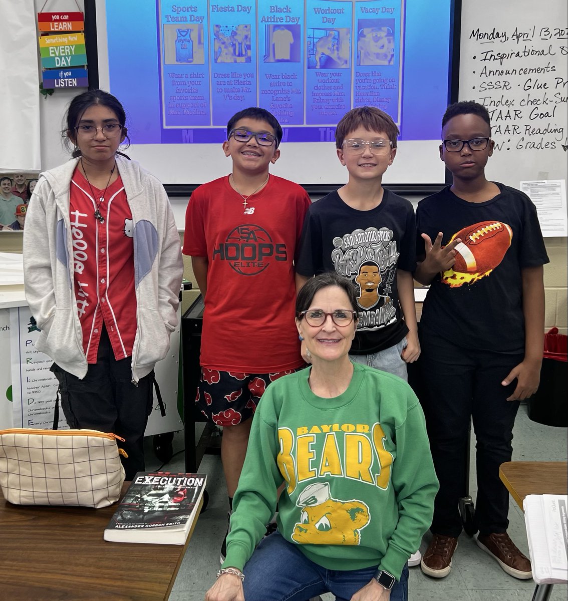 MsGarcia65's tweet photo. Administrator Spirit Week #FavoriteSportsTeam ๐
#SailorBear ๐ป #BaylorSeal ๐๐ #WhatABlessing ๐๐ผ#NorthsideUnstoppable ๐ช๐ผ#SkyhawkPride ๐๐#Thirty_Two_rrific_Years
๐ฅ๐ฅ#TeachYourHeartOut โค๏ธ #VHawks ๐ชฝ #imsogladwehadthistimetogether ๐๐ผ#mimiandcompany ๐ https://t.co/vvupIN1Wmq