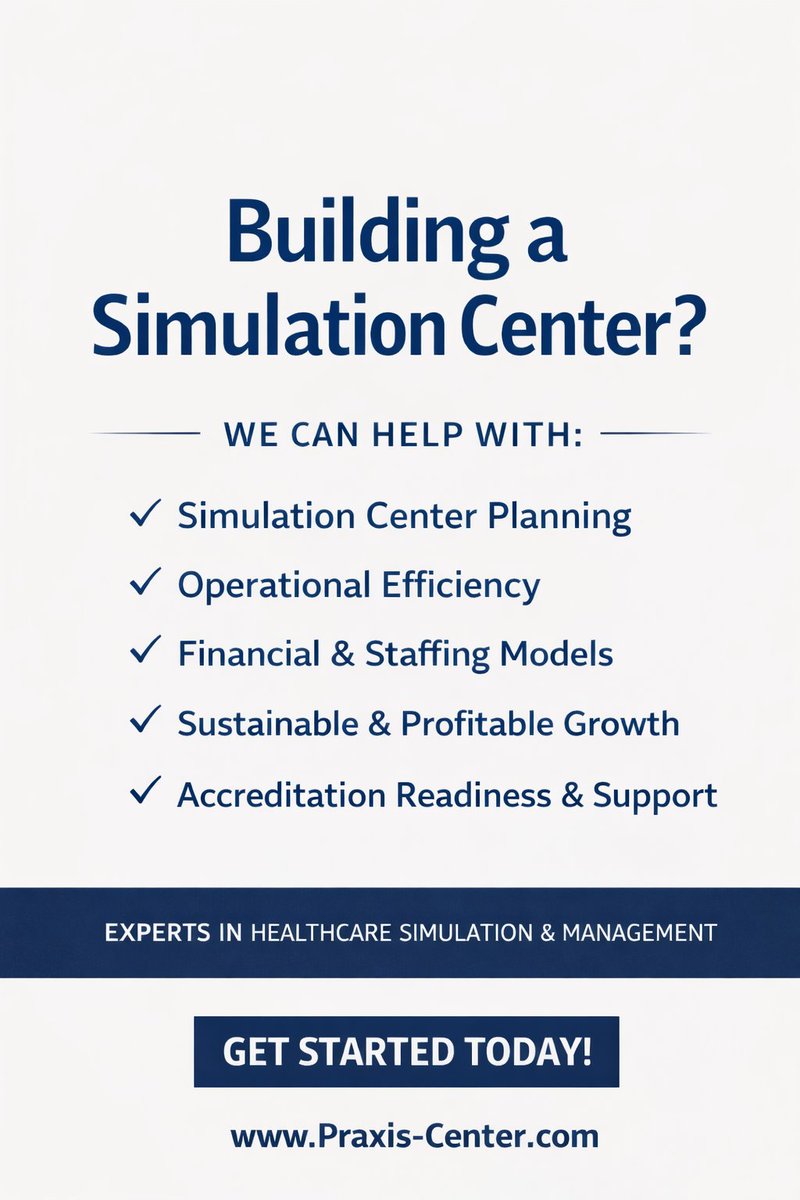 PraxisSimCenter's tweet image. Simulation consulting that focuses on operations, staffing, and sustainability. For Simulationists by simulationists.

Let PRAXIS help you plan what lasts.
praxis-center.com/contact
#Healthcare #Simulation #Consulting #Innovation #Leadership