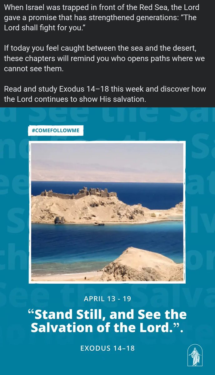 LatterDayCool's tweet image. Whether it be between a rock and a hard place or a wet and a dry place, the Lord will provide for us when life seems impossible if we are faithful.

#CFM #Exodus

(from the official Caribbean account)