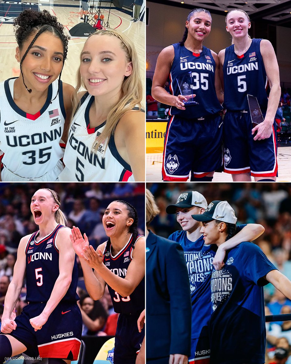 IONWNBA's tweet image. BACK-TO-BACK NO. 1 OVERALL PICKS 🤠

Azzi Fudd and Paige Bueckers are reunited in Dallas!

#WNBADraft | @DallasWings | @UConnWBB