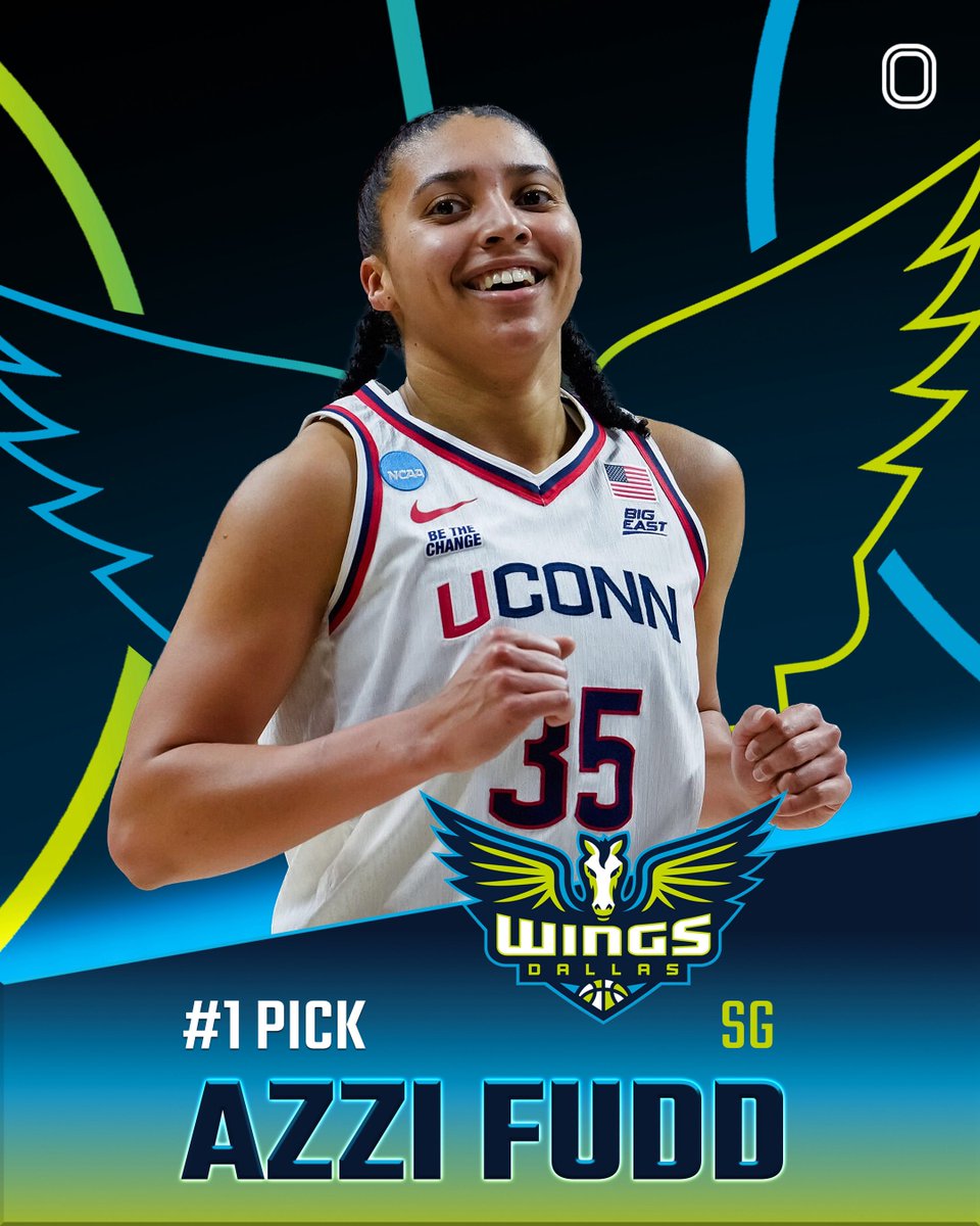 overtime's tweet image. AZZI FUDD GOES NO. 1 OVERALL TO THE DALLAS WINGS 🚨 @azzi_35