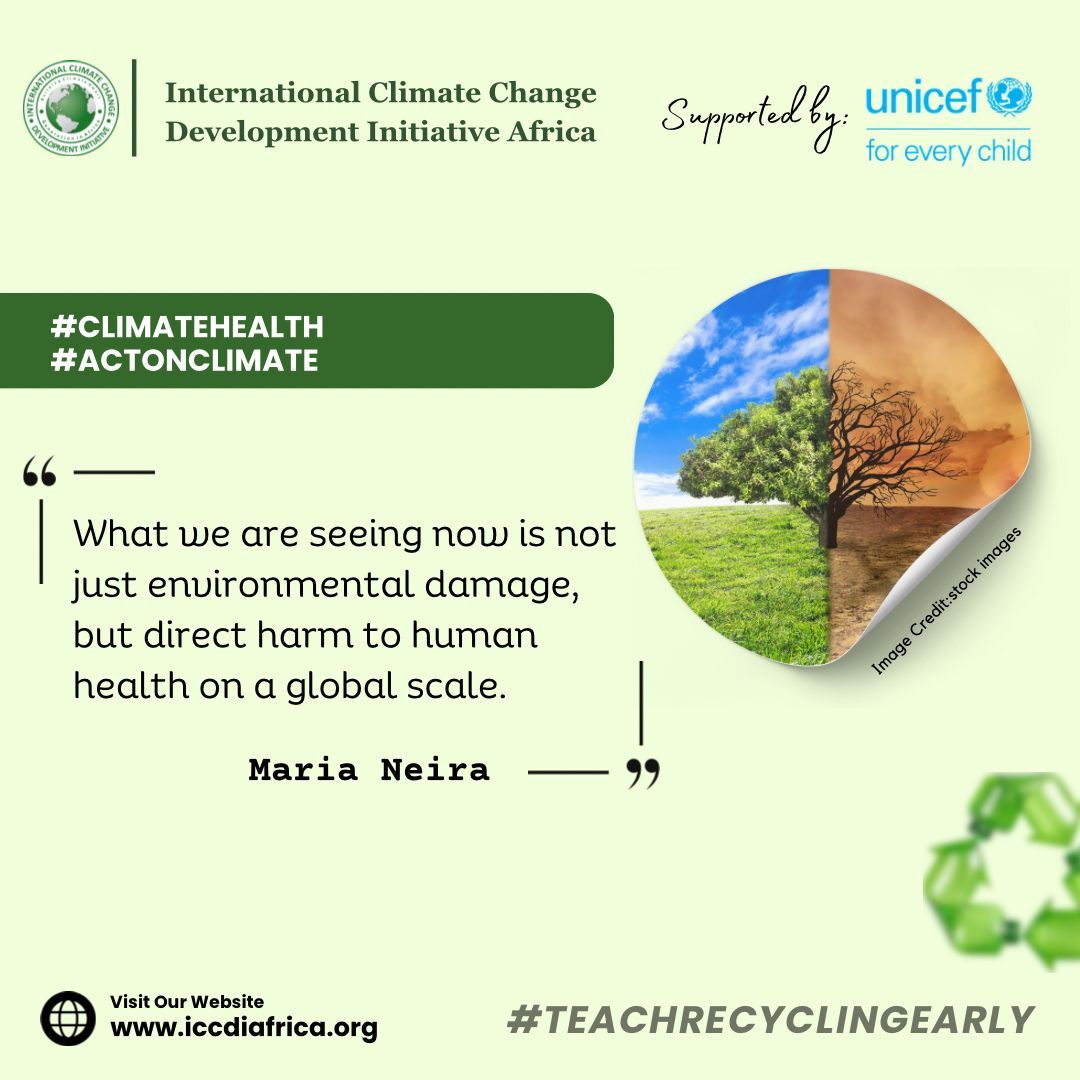 ClimateWed's tweet image. What we are seeing now is not just environmental damage, but direct harm to human health on a global scale.” — Maria Neira

#ClimateHealth #ActOnClimate