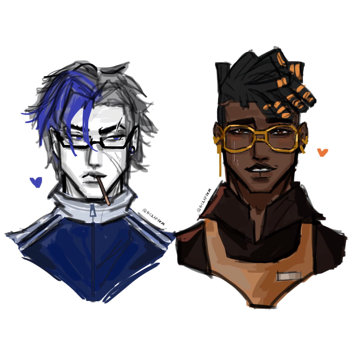 ECLIPIXM's tweet photo. #yorunix 

Nerd Ru &amp; @_kodybread’s barista Phoenix 😚 https://t.co/rlip8gKkzf