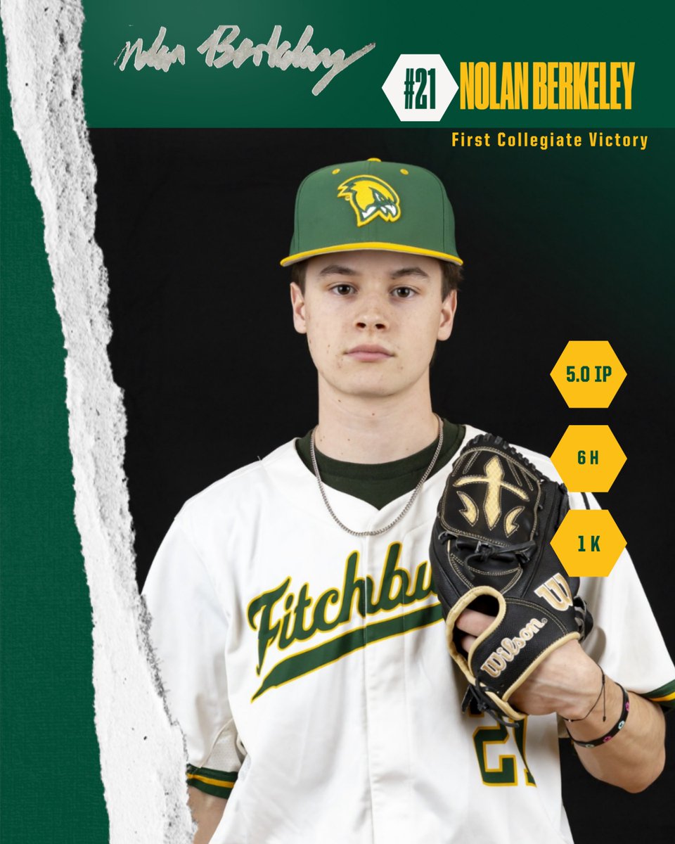 FSU_Falcons's tweet image. ⚾Milestone Alert⚾
Congrats to @FSUFalconsBSB  freshman pitcher Nolan Berkeley, who collected his first collegiate victory for the Falcons in a 15-7 triumph over the Trailblazers of MCLA this afternoon.

#FirstCollegiateVictory #FearTheFlock #MilestoneAlert