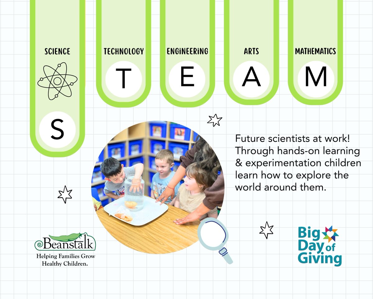 bjjccbeanstalk's tweet image. 🔬 Science sparks curiosity. We’re constantly exploring the “why” behind the world — asking questions, testing ideas, and discovering the magic hidden in everything.

#Beanstalk #BeanstalkPreschool #STEAM #Science #ScienceIsEverywhere #STEAMLearning #BDOG #BigDayofGiving