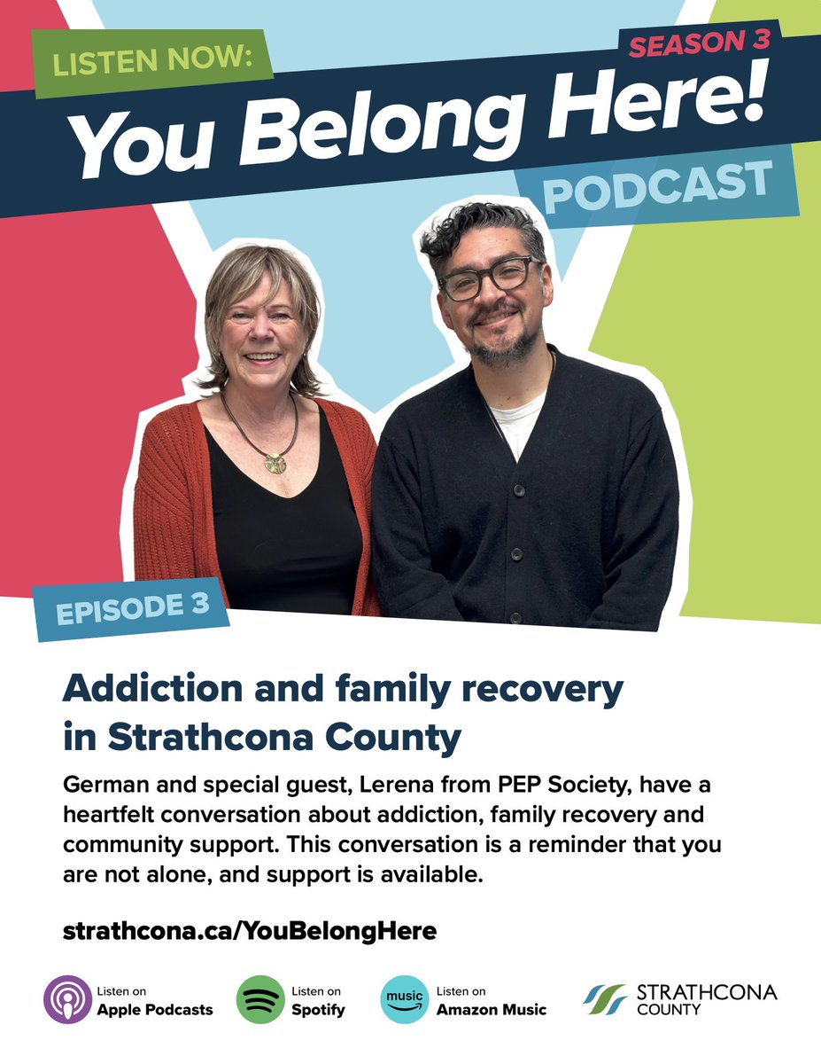 Lerena joined the You Belong Here podcast to talk about supporting families affected by a loved one's addiction. Recovery is a family journey. Listen here: strathcona.ca/YouBelongHere