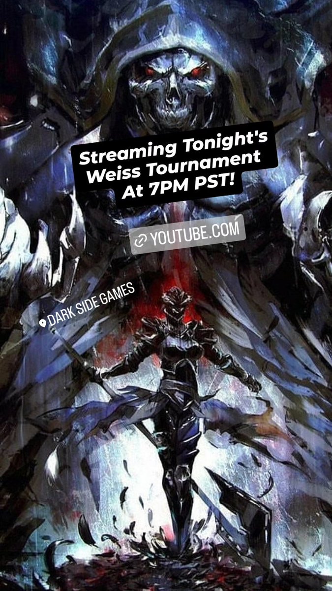 2one2ded's tweet image. Streaming Tonight's Weiss Tournament at @DarksideGamesCA in Duarte!

Tournament starts at 7PM PST!

youtube.com/@2one2ded?si=U…

#weissschwarz #weiß #anime #tournament #ws2tcg #ヴァイスシュバルツ