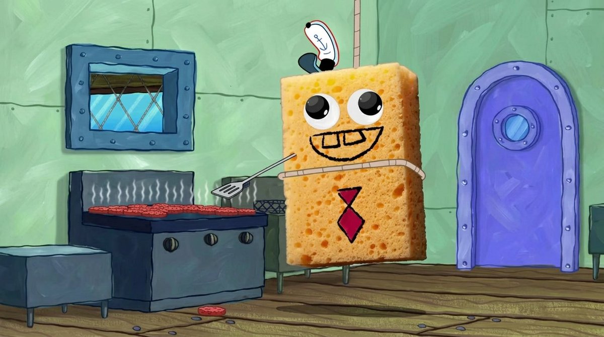 ItzStarryAngela's tweet image. SpongeBob will no longer be a main character as of S17. now we have Sponge here, he's always smiling and happy, so say hi to Sponge