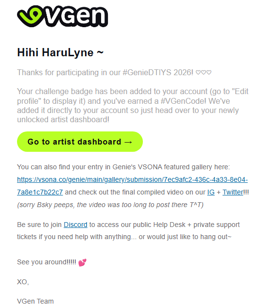 Lo logró señor! / Lo logré?

Ishh que emoción! 

#SmallArtist #VGen