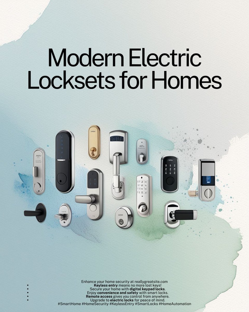 Lockdownhomes's tweet image. Smart locks allow you to control and monitor your home from anywhere.
Electric locksets eliminate the risk of lost or stolen keys.
#SmartHomeSecurity
#KeylessEntry
#HomeSafety
#SmartLocks
#SecureLiving