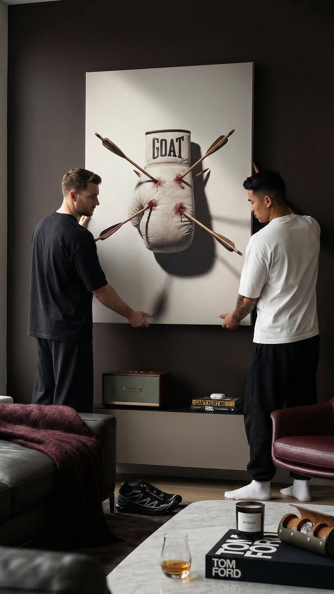 ikonick_xyz's tweet image. Heavy Lies The Crown…🥊
Shop ‘Goat Glove’ now @ The 🔗 In Bio!

#GoatGlove #BoxingArt #WallArt #IKONICK