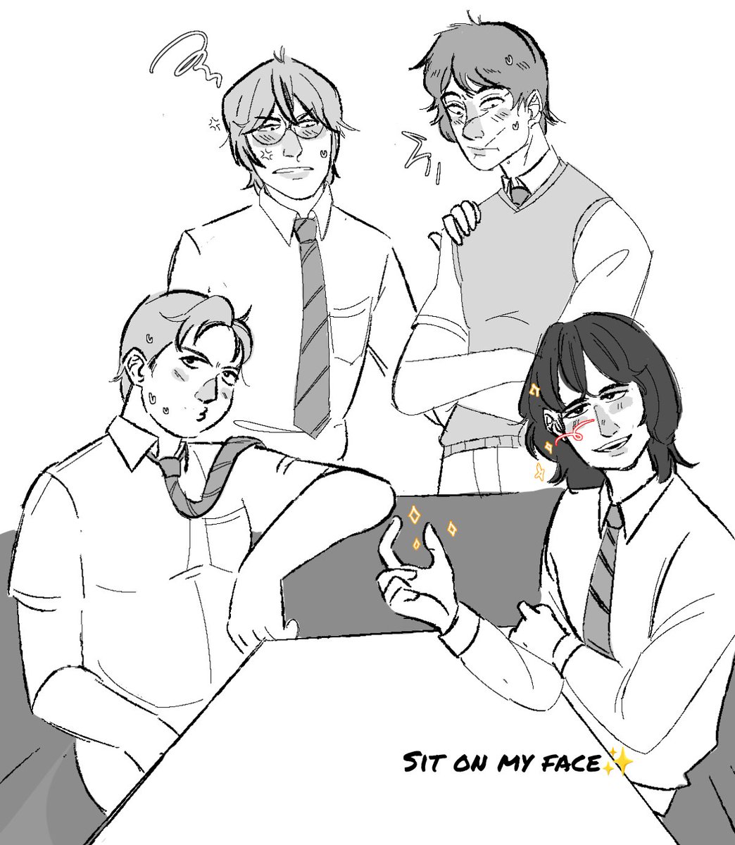 cocodrilosad's tweet image. "As long as I have a face, you'll have a place to sit." — Sirius Black, probably.

#Snirius #Jeverus #SeverusSnape