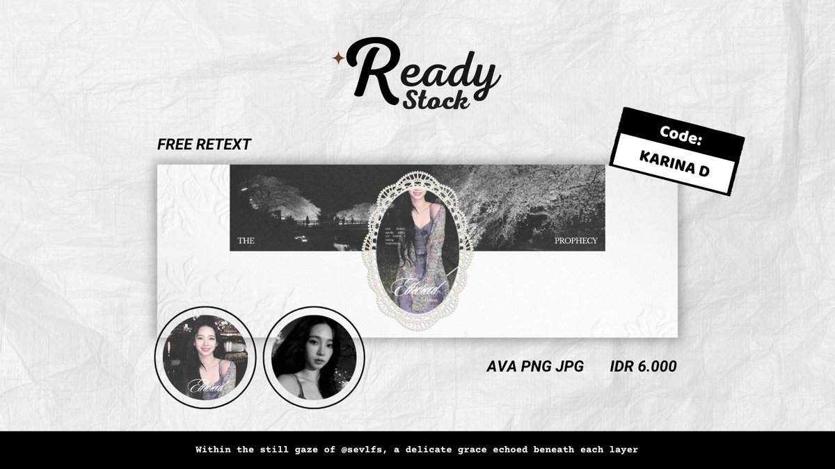 sevlfs's tweet photo. any interaction would be appreciated! thank you so much🤍             

aku membawa 5 layout ready stock KARINA AESPA yang siap dibawa pulang melalui dm/tele aku sekarang jugaa! price on pict dan  payment by QRIS yaa  

#zonauang #zonajajan https://t.co/PEwxT4KOjg