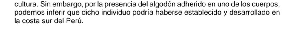 gchavez101's tweet photo. I recommend that people read the full report by archaeologist José Luis Quispe Orosco.
At this point, it is no longer accurate for the skeptic community to claim that no formal archaeologist has been involved or has studied the case. 🖖
The report makes it clear that there is no definitive archaeological context for where the bodies were discovered. They are recognized as real cultural assets, but there is no clear evidence linking them to a specific known culture.
It also includes a notable observation: due to the presence of cotton adhered to one of the bodies, it is possible that the individual may have lived and developed along the southern coast of Peru.
I think this is a new discovery.
https://t.co/YYGTLdRE5g