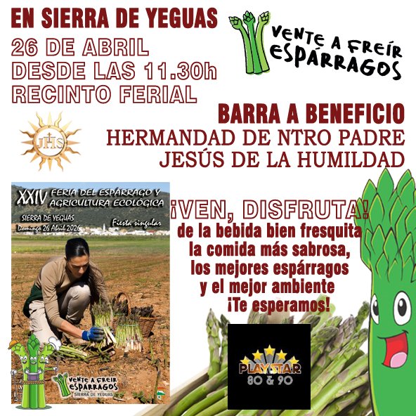 humildadsy's tweet photo. Ya estamos con los preparativos para la barra de
la FERIA DEL ESPARRAGO
anímate, ven y disfruta de todo lo que te encontraras
y después acuérdate de colaborar en nuestra barra.. https://t.co/prEOd150mY