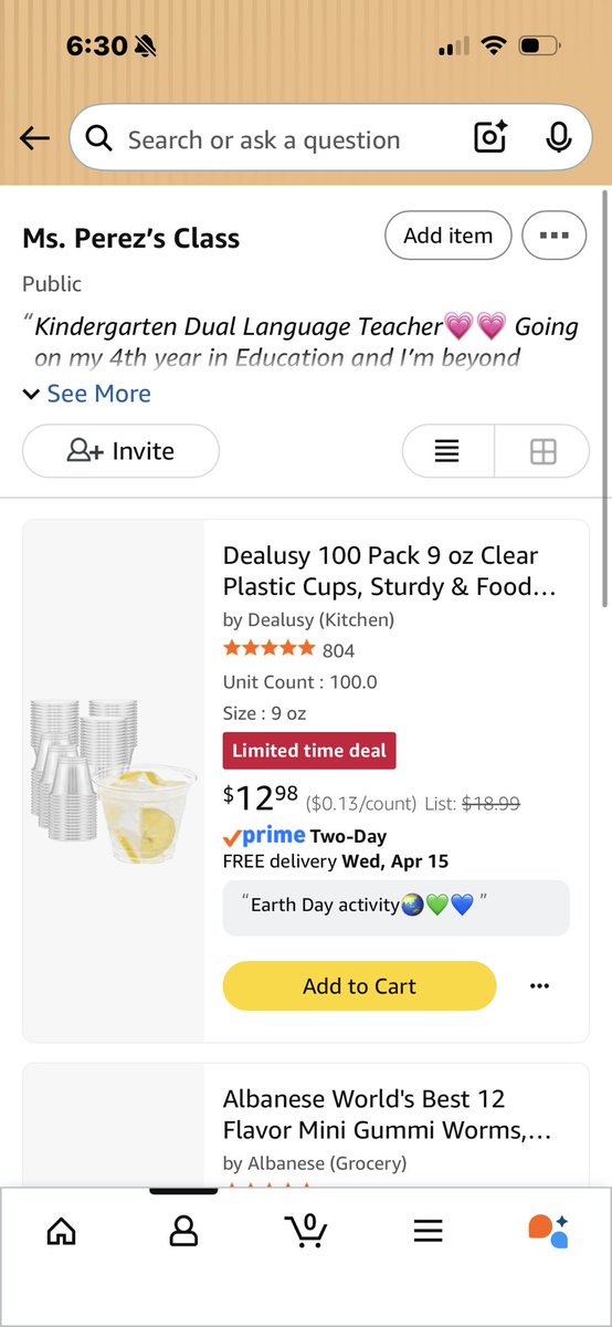 MsPerez1996's tweet image. Happy Monday!😍💖My kinder team and I are planning to do dirt cups for Earth Day🫶These are the last items needed💖Any help or share is greatly appreciated🙏
#clearthelist
#title1
#kinder
amazon.com/hz/wishlist/ls…
