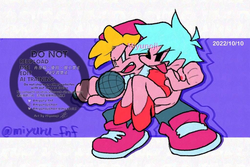 miyuru_fnf's tweet image. Rapper Pico and Red dress BF(reupload)
#picoxbf