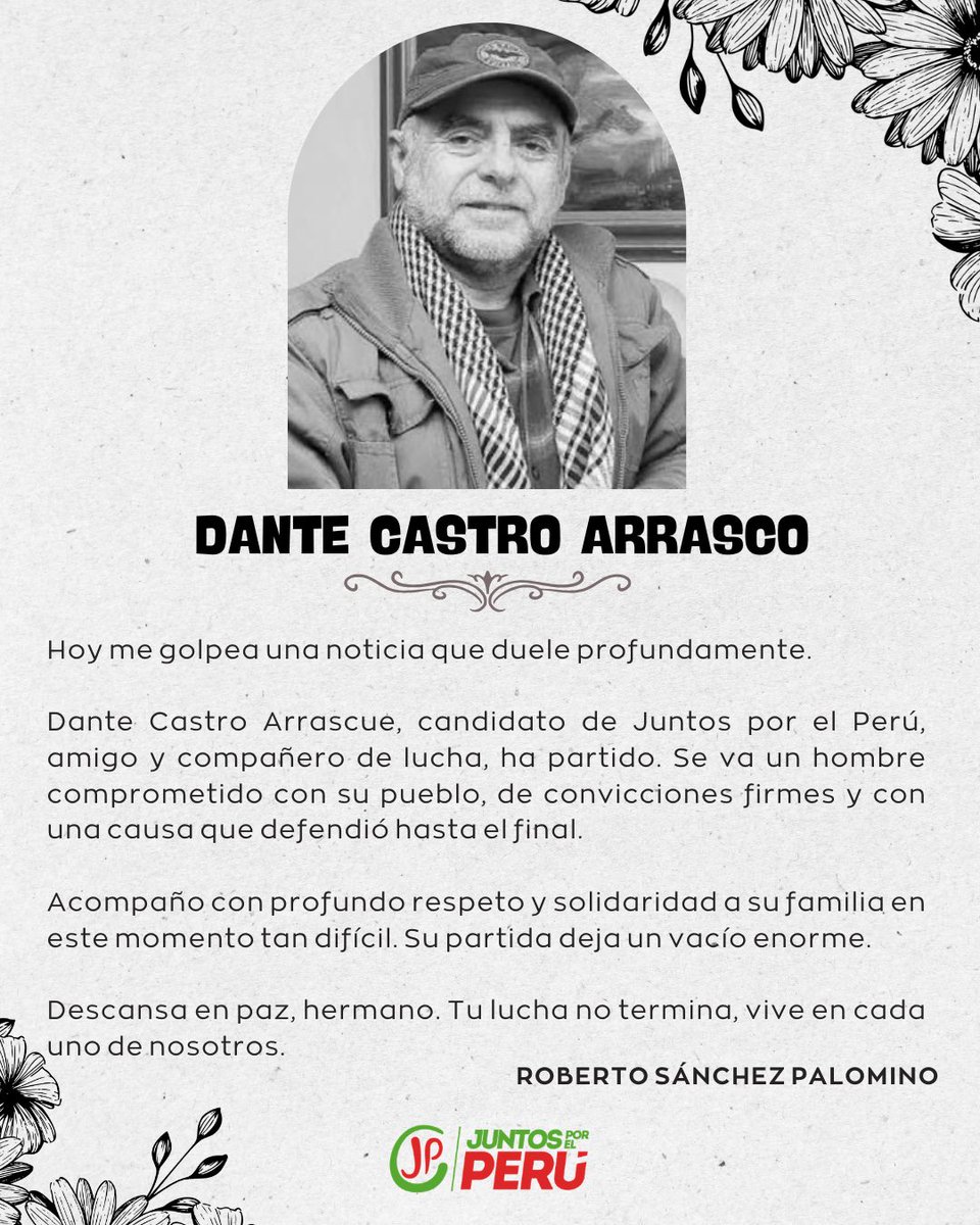 Roberto Sánchez Palomino tweet media