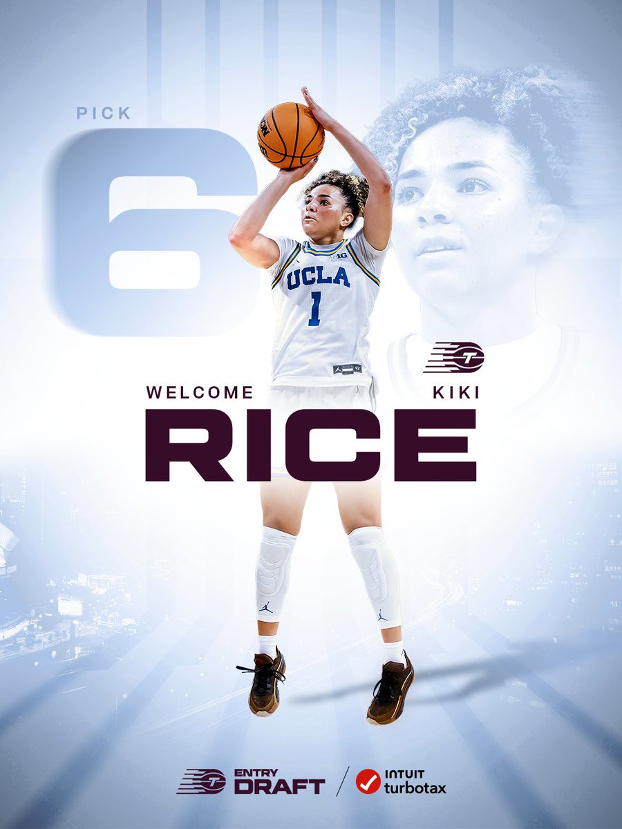 Con el pick #6 del Draft 2026 de la WNBA, Toronto Tempo elige a Kiki Rice de UCLA.

#WNBADraft