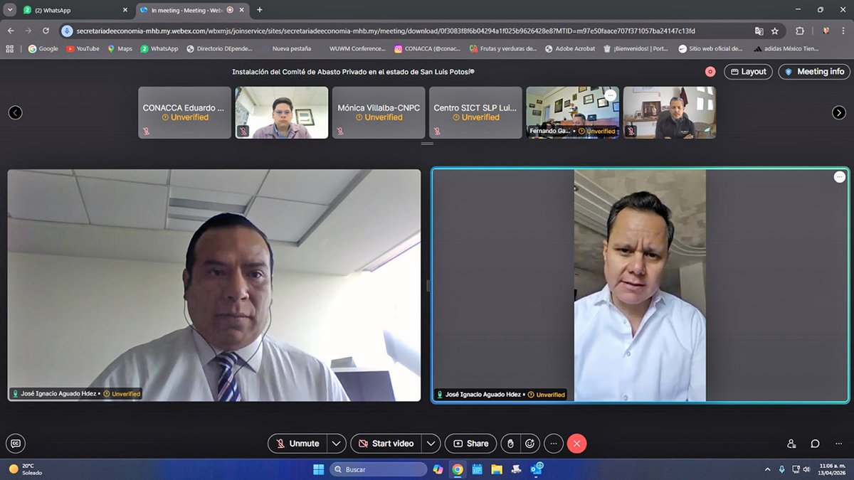 El Vicepresidente Nacional Salvador Hernández y el Presidente Fernando García partciparon en la Instalación Virtual del Comité de Abasto Privado de SLP. <a href="/CONACCA/">CONACCA</a> <a href="/ucmabastos/">Ucmabastos</a> <a href="/UNCOFYLOFICIAL/">UNCOFYL, A.C. OFICIAL</a> <a href="/cedachicoloapan/">Cebollas Selectas</a> <a href="/CdeAbastoCDMX/">Central de Abasto CDMX</a> <a href="/abastosestrella/">Mercado de Abastos Estrella</a> <a href="/hidalgo_tj/">Mercado Hidalgo Tj</a> <a href="/cedaecatepec/">Central de Abasto Ec</a>