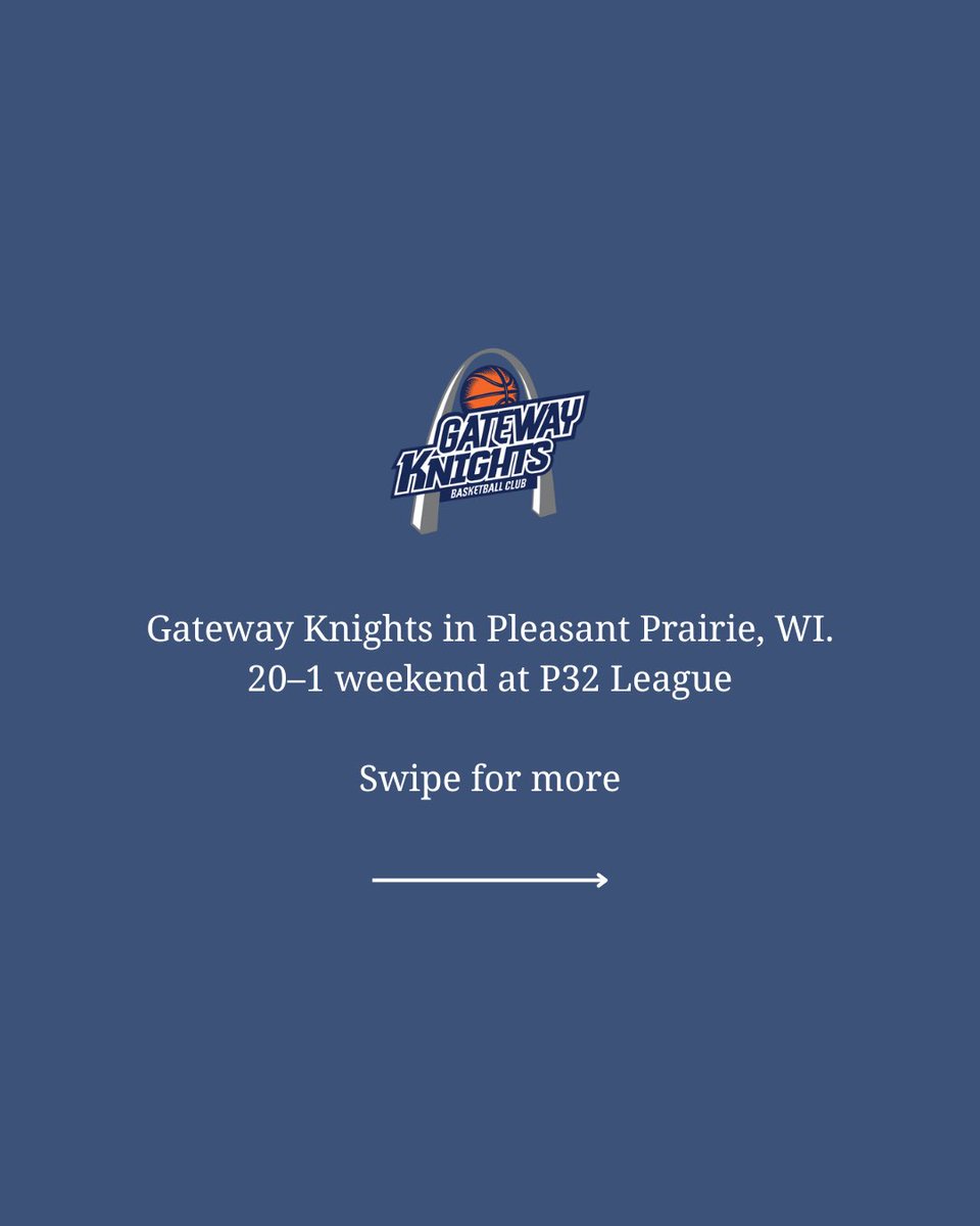 KBAfamily's tweet photo. Gateway Knights had a strong weekend in Pleasant Prairie, WI at the @P32league New Balance event.

All teams went 4–0, with our 6th grade Brueg team finishing 4–1, bringing the program to a 20–1 overall record for the weekend 🔥 https://t.co/EG5uqtM9nd