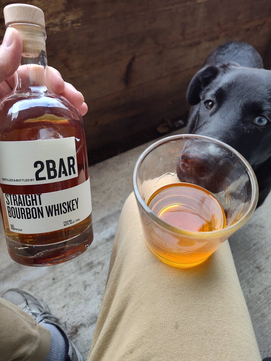 ensuingdebacle's tweet image. Knee Culture™ on the patio with the puppy &amp;amp; a local distiller. Not bad neat, has a sweetness before the smoke kicks in, I'll probably try mixing it for old fashioned or whiskey sour.