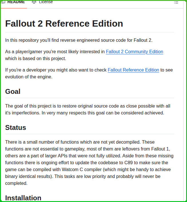 tom_doerr's tweet image. Reverse engineered source code for Fallout 2

github.com/alexbatalov/fa…