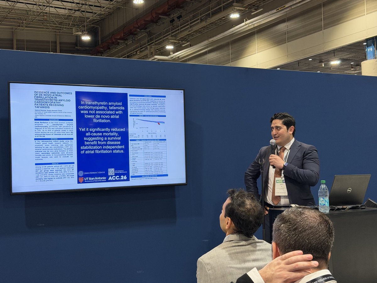 GabrielRRetana's tweet photo. A bit late but here it is! Presented at #ACC2026! Poster held up, I held up, questions kept things interesting!

Great connecting with people pushing the field forward and generous enough to share their perspective. Always glad to connect with anyone in #cardiology! https://t.co/73LNJMoLdP