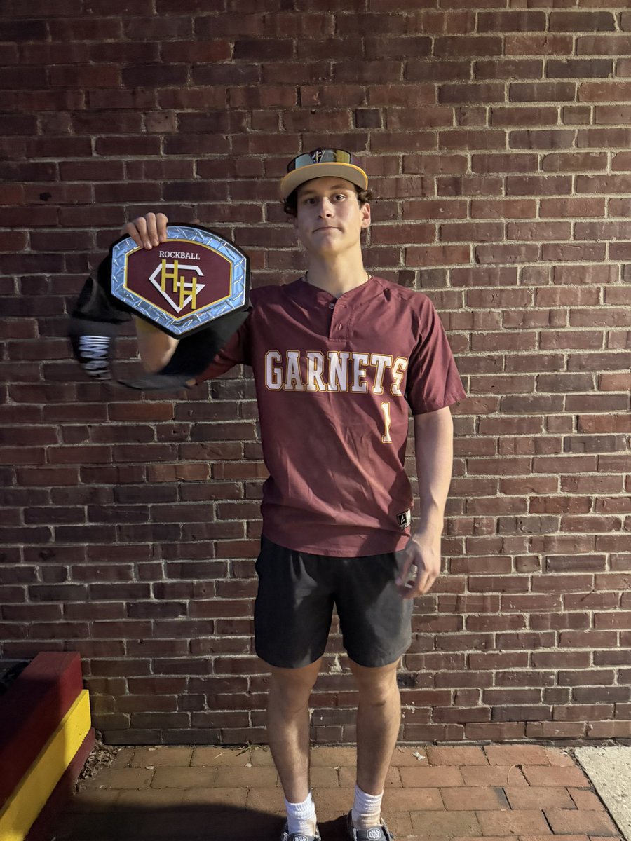 HHRockball's tweet photo. Garnets 9-8 in 8 innings over Haddonfield. 
Dillon earns the W on the mound. 
Motta with a go ahead single in the top of the 8th earning the rockball belt. 

We are back at it Wednesday @ Paulsboro. 

#Garnets #Rockball https://t.co/TXvYL7He8z