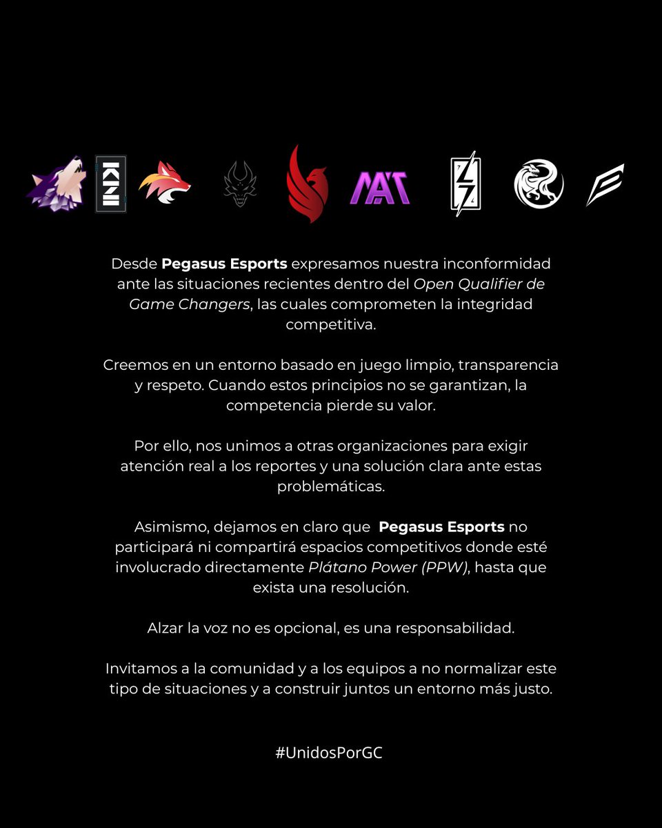 Pegasus esports tweet media