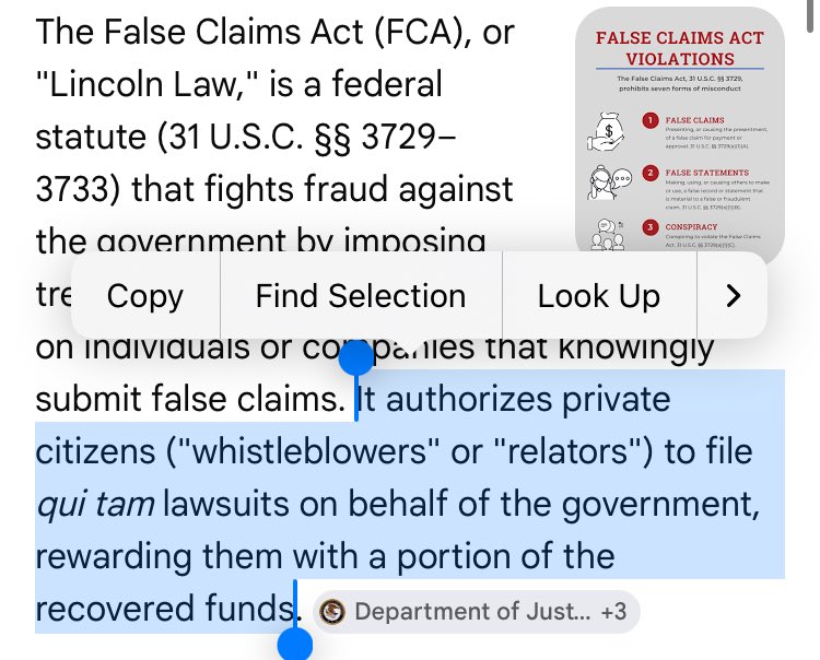 Qui tam laws like the False Claims Act gives whistleblowers 15-30% of money the recover from fraudsters the US Government.

If you find billions in fraud, that’s a lot for the government and the whistleblower. <a href="/AntifraudCo/">The Antifraud Company</a> is automating this with AI.