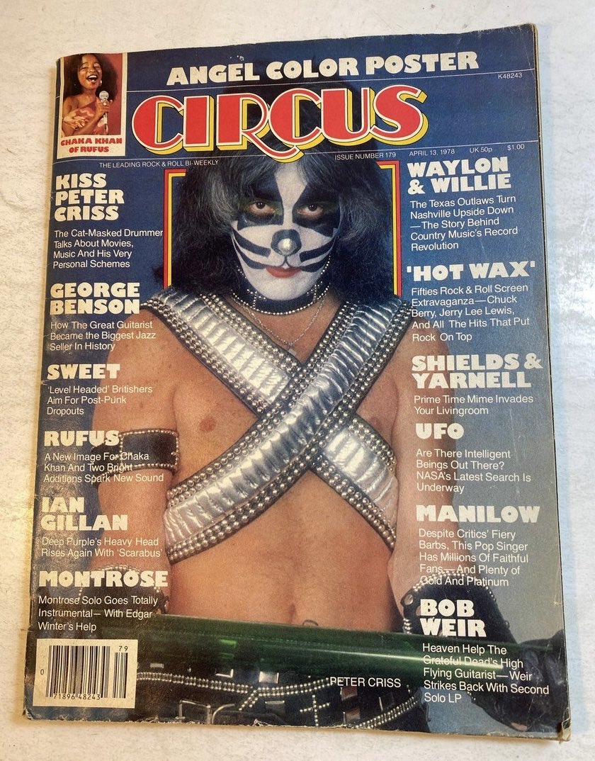 rebelwithyou's tweet photo. August 13, 1978
Peter Criss is featured the cover of Circus Magazine
#Catman #PeterCriss #KissArmy #CircusMagazine https://t.co/iPvkkYOXnh