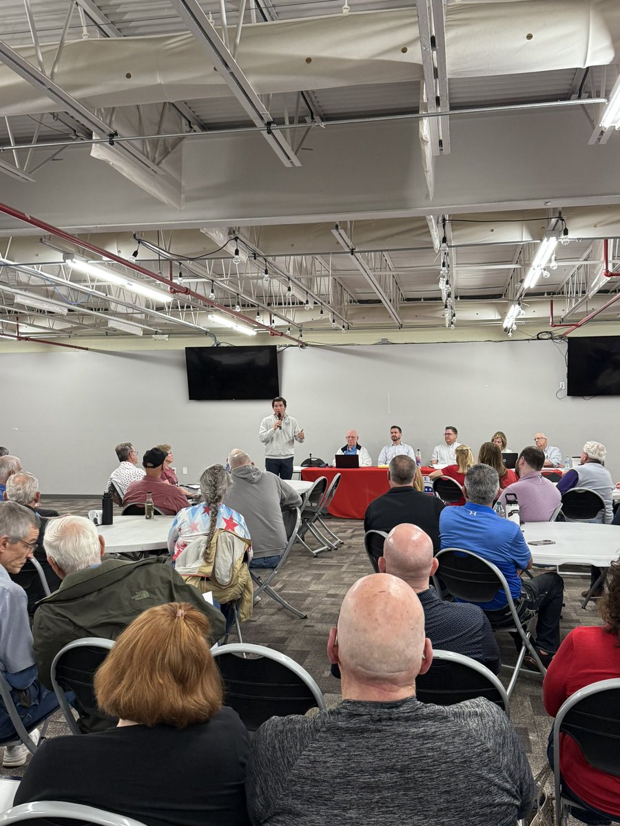 Busy night with <a href="/joemitchelliowa/">Joe Mitchell</a> in Dubuque. Packed Gen Z round table with, then rolled straight into the Dubuque County GOP meeting. 

Joe Mitchell is stepping up for the next generation.