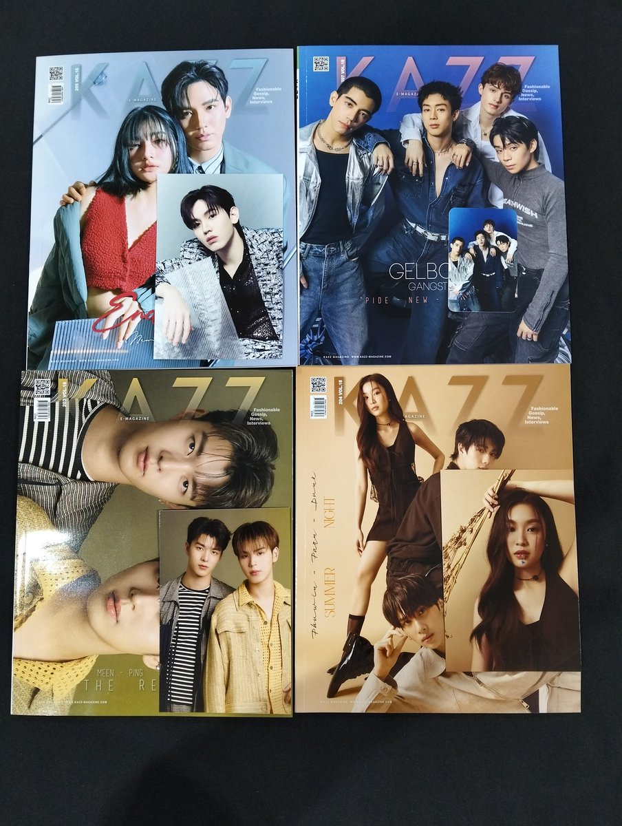 MayahouseTH's tweet photo. Kazz Magazine with card
พร้อมส่ง   250.-  ส่งฟรีค่ะ
#FreenBecky #FortPeat 
#TayNew #Mable_Siriwalee 
#phuwintang #DunkJoong 
#parn #MeenPing 
#FayePeraya #FayeYoko 
#gelboys #pidenew #PJLEON 
#ตลาดนัดgmm https://t.co/LeaOmRI8rS