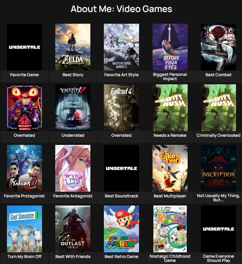 holylemongod11's tweet photo. what does my taste in games say about me? >:D🍋💗✨ https://t.co/KfGCZKNkG9