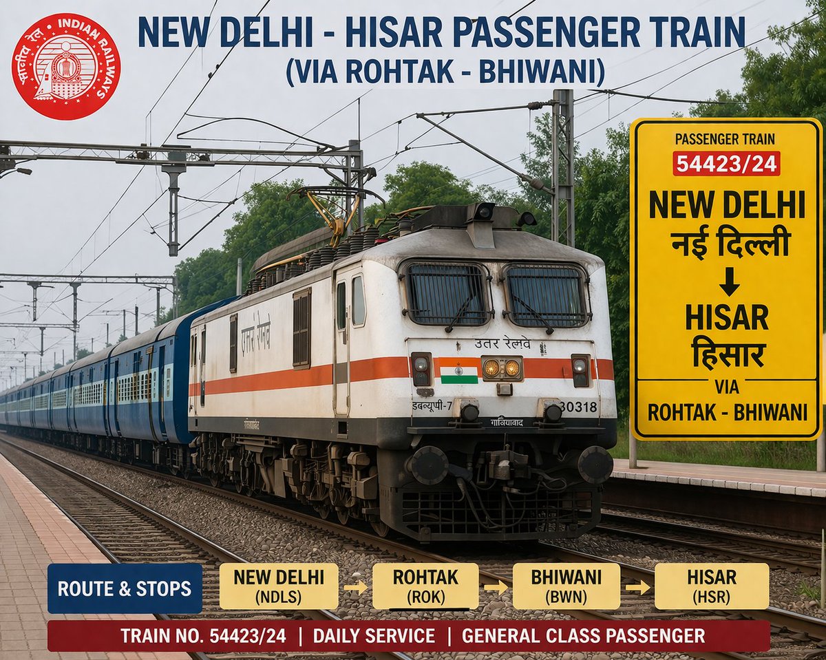 54424 को कलानौर–रोहतक के मात्र 20 किमी के लिए 52 मिनट का समय देने का क्या औचित्य है। यात्रियों की परेशानी को देखते हुए 
 ट्रेन संख्या 54424 का भिवानी सिटी से प्रस्थान समय 07:00 बजे किया जाए अथवा पुनः ट्रेन सं. 54423/24 को भिवानी जंक्शन से संचालित किया जाए <a href="/RailMinIndia/">Ministry of Railways</a> <a href="/spjdivn/">DRM SAMASTIPUR</a>