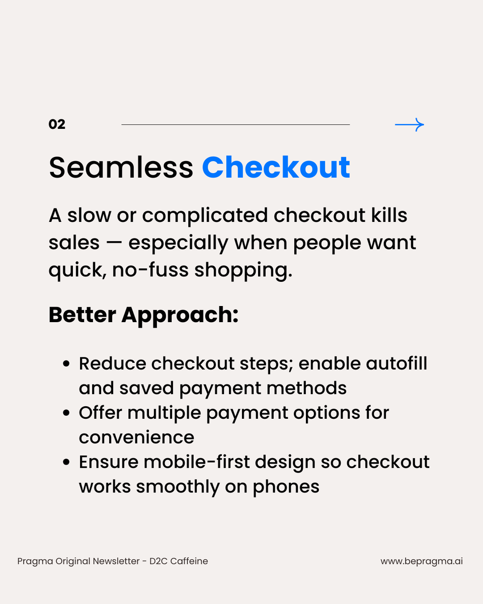 bepragma's tweet photo. 🛋️ Customers today want the easiest path possible — and the brands that win are the ones that adapt to that laziness.

Read full Newsletter 👉 https://t.co/blPcysEooG

Subscribe → https://t.co/mLxy4njfQX 🚀

#d2c #entrepreneurs #founders #startupindia #ecommercebusiness

1/2 https://t.co/ZsCzuplgkC