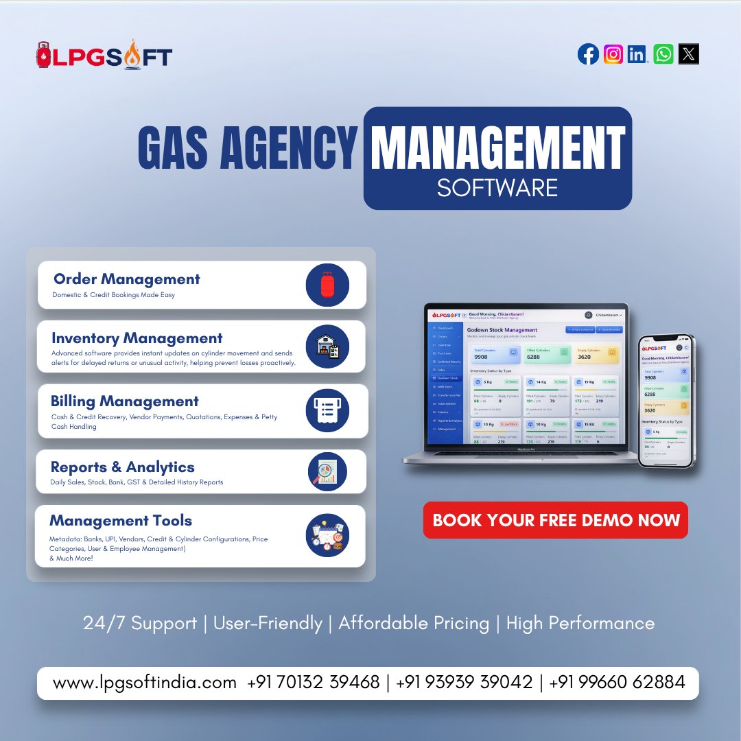 lpg_soft's tweet photo. Boost efficiency with smart LPG Cylinder Tracking Software 🔥
Manage billing, inventory & operations in one system.
🌐 https://t.co/j4vpbP3cyi
📱 +91 70132 39468
#LPGSoftware #CylinderTracking #GasManagement #InventorySoftware #Automation https://t.co/356VsXe29S