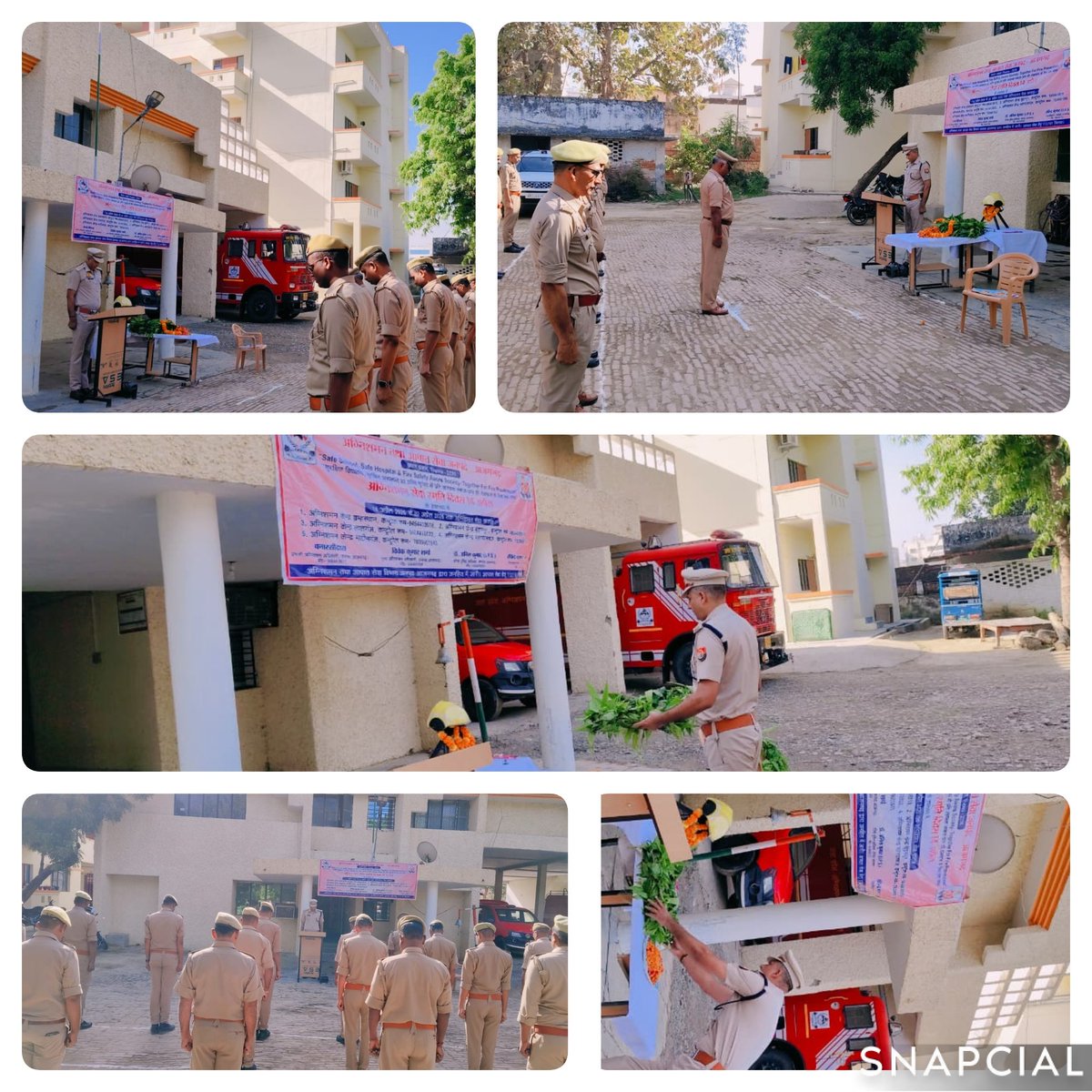 azamgarhfire's tweet image. आज 14.04.2026 | अग्निशमन सेवा सप्ताह 🚒 फायर स्टेशन आजमगढ़ पर CFO महोदय व टीम द्वारा शहीद अग्निशमन कर्मियों को श्रद्धांजलि अर्पित की गई एवं अग्नि सुरक्षा के प्रति जागरूक किया गया।
@fireserviceup
#FireServiceWeek #Azamgarh #FireSafety
@Uppolice