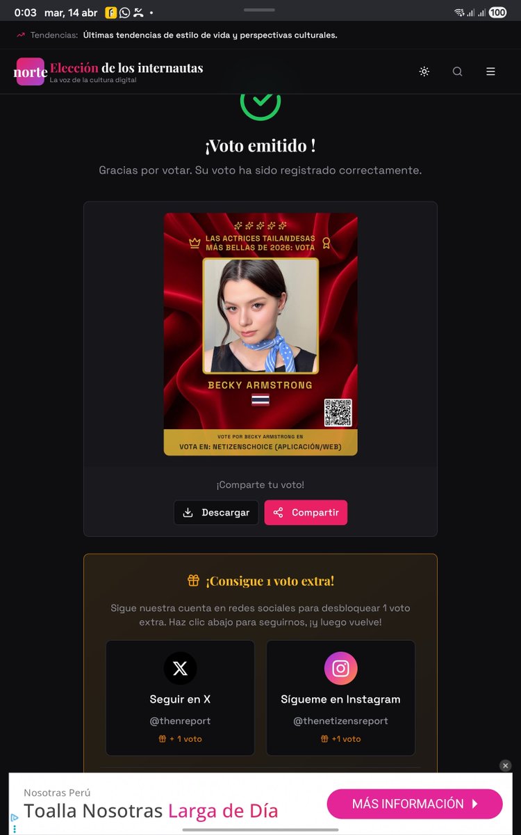 BeckyFreenCute8's tweet image. VOTE por Becky: 1 voto por dispositivo cada hora, vote en todos los, dispositivos disponibles cada hora.

🔗netizenschoice.com/vote/most-beau…

#NETIZENSCHOICE #MBTA2026 
#beckysangels #BeckyArmstrong 
#BeckyRebecca #เบ็คกี้รีเบคก้า 
#BeckyEntertainment 
#คนของเบค #เบ็คกี้อาร์มสตรอง