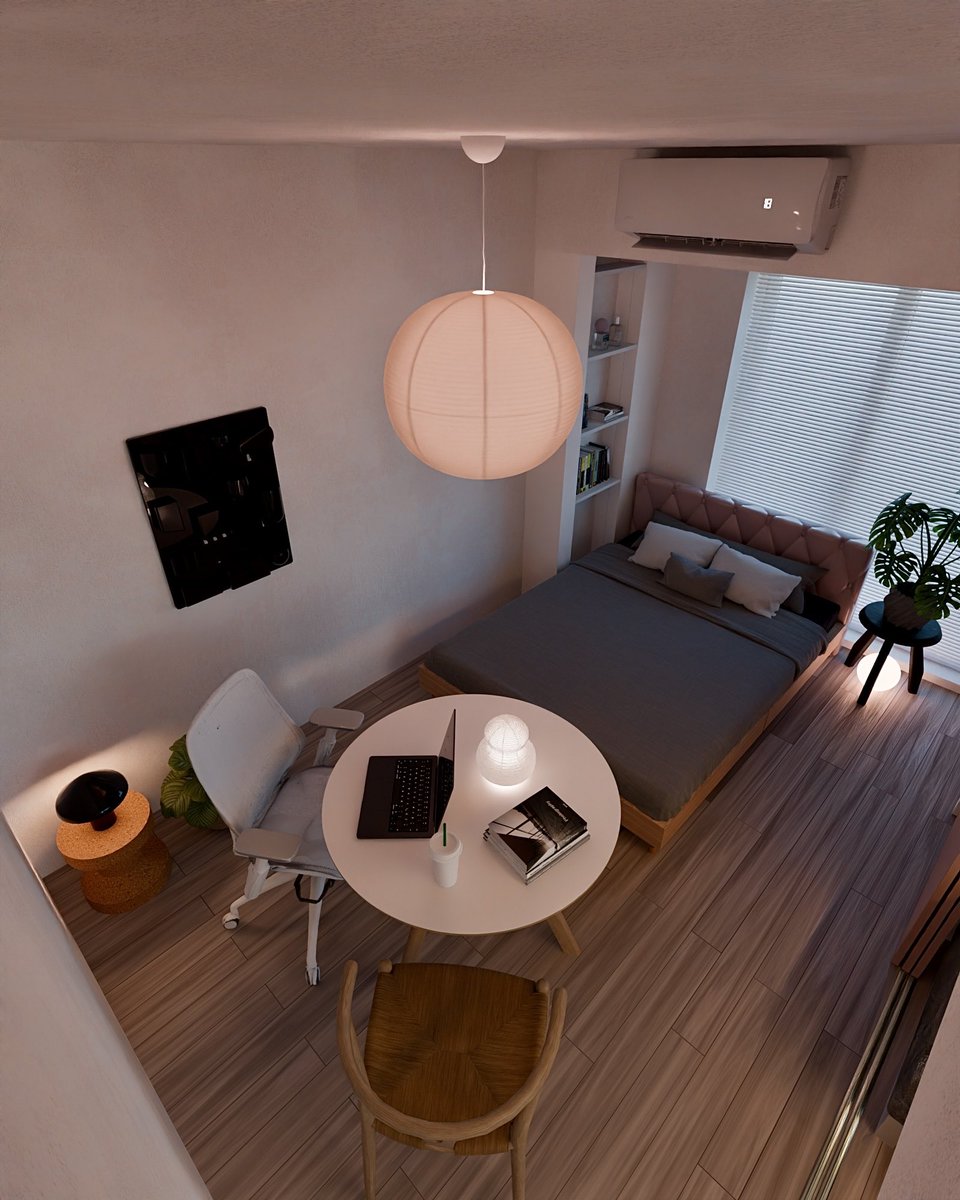 3Dcgrooms's tweet image. 寝室と書斎もAパターンとBパターン