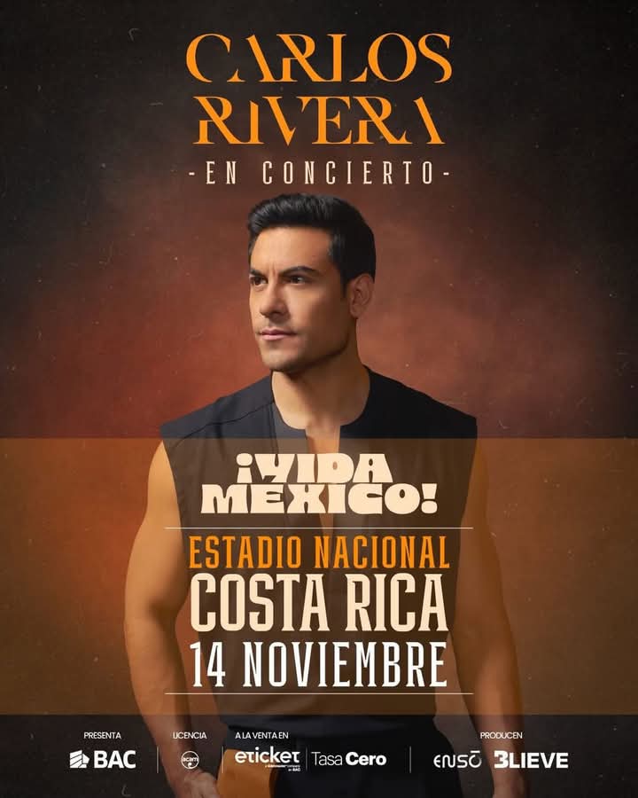 JathzyM's tweet photo. CARLOS RIVERA en Costa Rica 2026!
 Estadio Nacional
14 de noviembre
7:00 PM
 Entradas en eticket desde 9 abril https://t.co/5c9aHiLlAn
⚙️ BLieve Entertainment
@ClubSoloTu
@riveristashq
@WestWoodEntt
@sonymusicmexico
#SóloTúSedeGuanajuato #ClubOficialSoloTu #VidaMéxico https://t.co/UgvXk5pszh