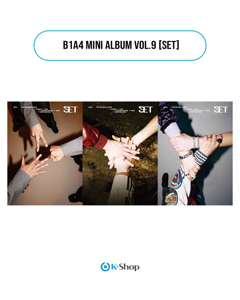 sixkshop's tweet image. 💖B1A4 - 9th Mini Album [SET]

RELEASED DATE: APR 21, 2026

🛒6kshop.com/products/91103…

#B1A4 #SET #BANA #비원에이포 #CNU #SANDEUL #GONGCHAN #ヌ #サンドゥル #ゴンチャン #KPOP #KpopAlbum #KpopMerchandise #KpopMagazine