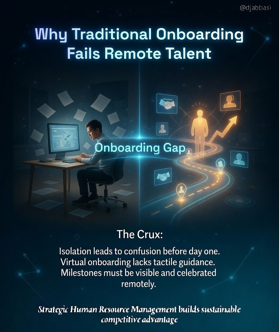 djabbasi's tweet image. Remote onboarding gap!

#HRM #HRD #HumanCapital #OrganisationDevelopment
#Value #LeadershipMatters #DailyLearning
#TrendingNow #Insights #MustRead #Thread
#TalentManagement #FutureOfWork #WorkplaceCulture