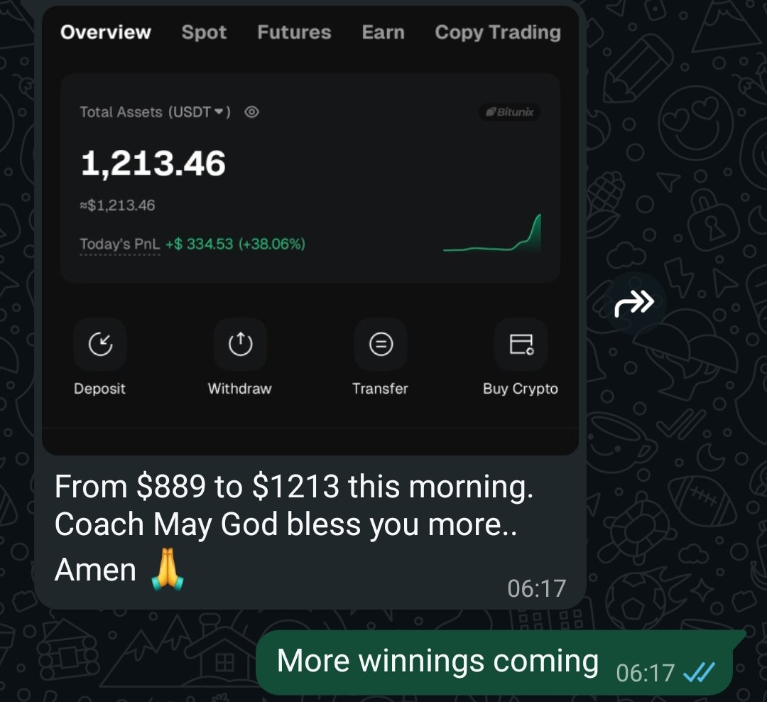 COSMASANALYST's tweet image. Just register Bitunix and fund be active 

bitunix.com/activity/exclu…

Congratulations to her 
She is up $1200 in profit 

Are you active with Cosmas ?