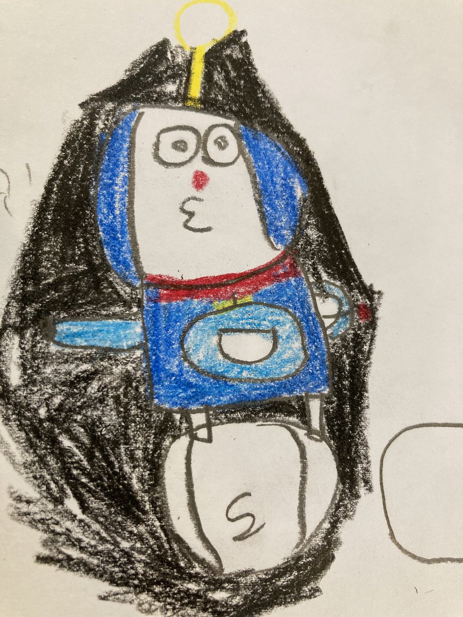 娘が描いたドラえもんかわいい😂