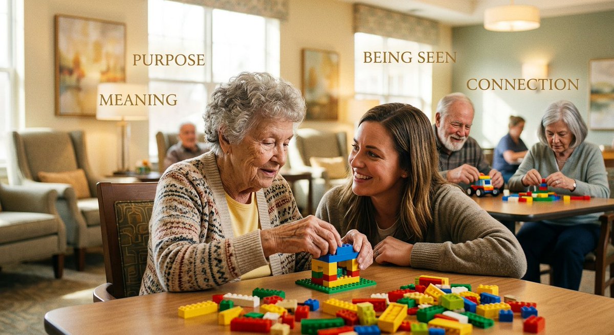ahfish's tweet image. Every person in memory care wants purpose. Meaning. To matter.

Sometimes that reason is as simple as building with someone who recognizes who they are.

5/6

#SeniorLiving #MemoryCare #DementiaCare #HealthcareInnovation #TipsfromTrestle