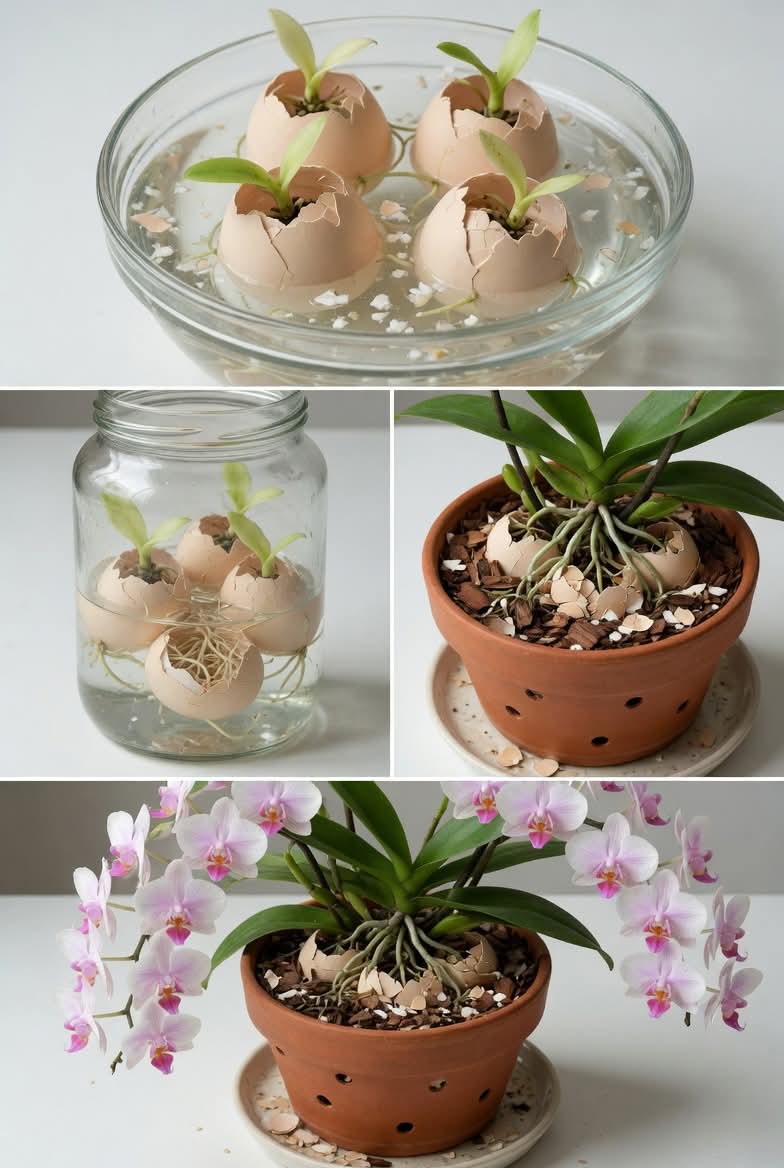 the use of crushed eggshells associated with white vinegar. This combination stimulates root growth, strengthens the plant and promotes continuous flowering, even for the most fragile.