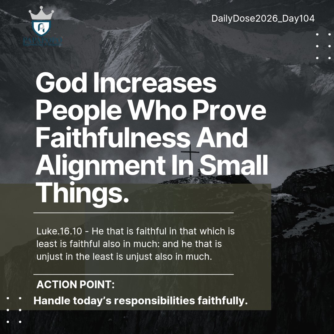 popsondammy's tweet image. Misalignment limits increase.
👉 God does not commit greater things to unstable hands.

#Stewardship #Faithfulness #Stability #DailyDose #BeInspired #PapaPopo